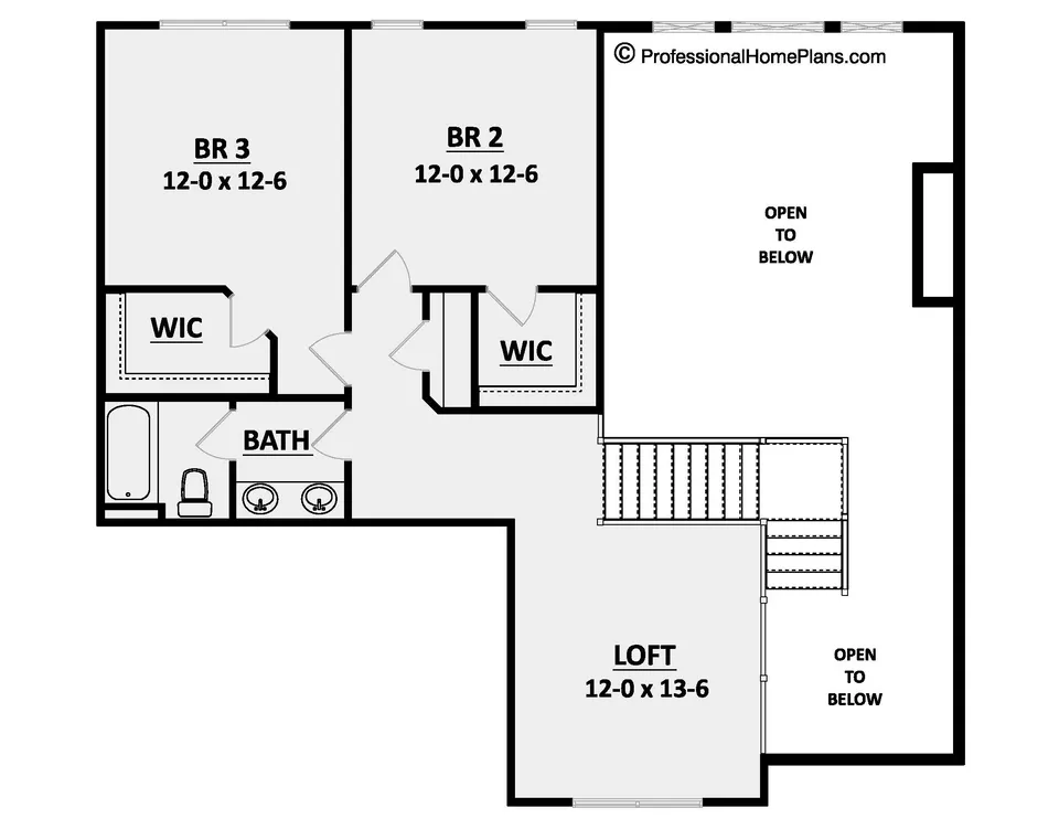 The Weller second level floor plan